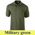 Gildan Ultra Cotton 3800 214 g-os galléros póló GI3800 military green